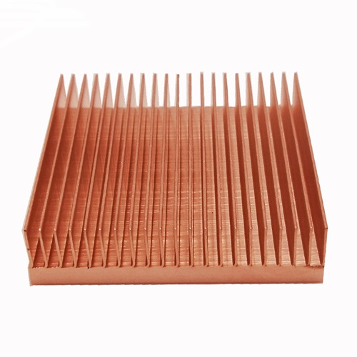 Skived Copper Pin Fin Solar Heat Sink with Fan Cooling