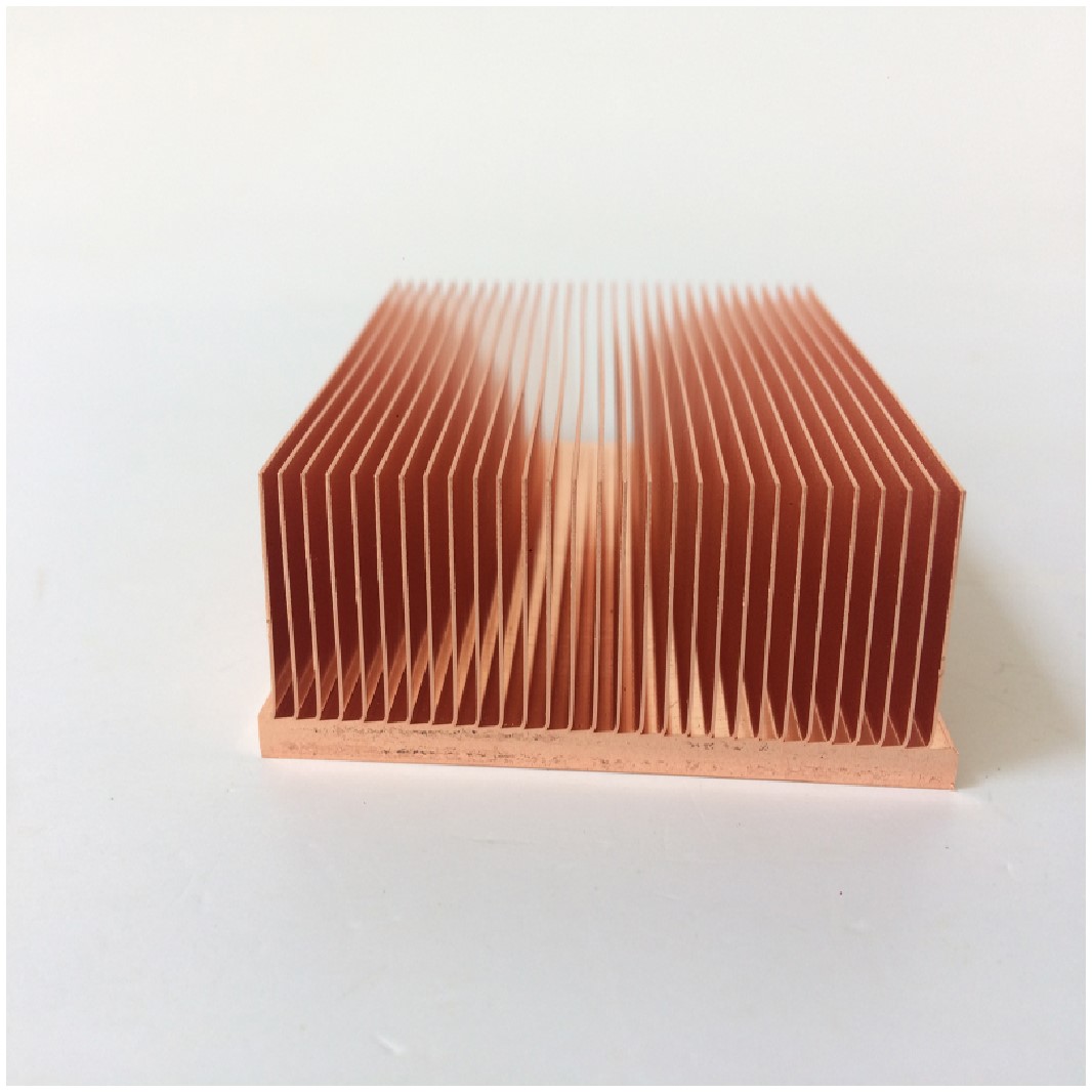 CNC Part Skived Copper Fin Cooling Heat Sink